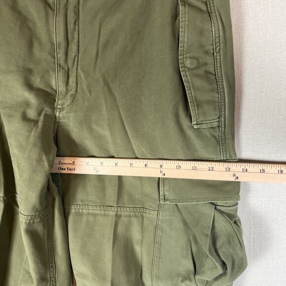 Aritzia TNA Supply Cargo Pant Pants Army Green Olive Size 12 Drawstring Missing - Picture 7 of 14